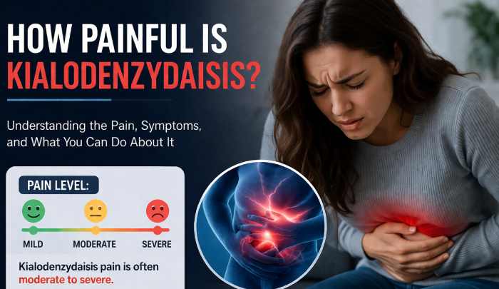 how painful is kialodenzydaisis symptoms