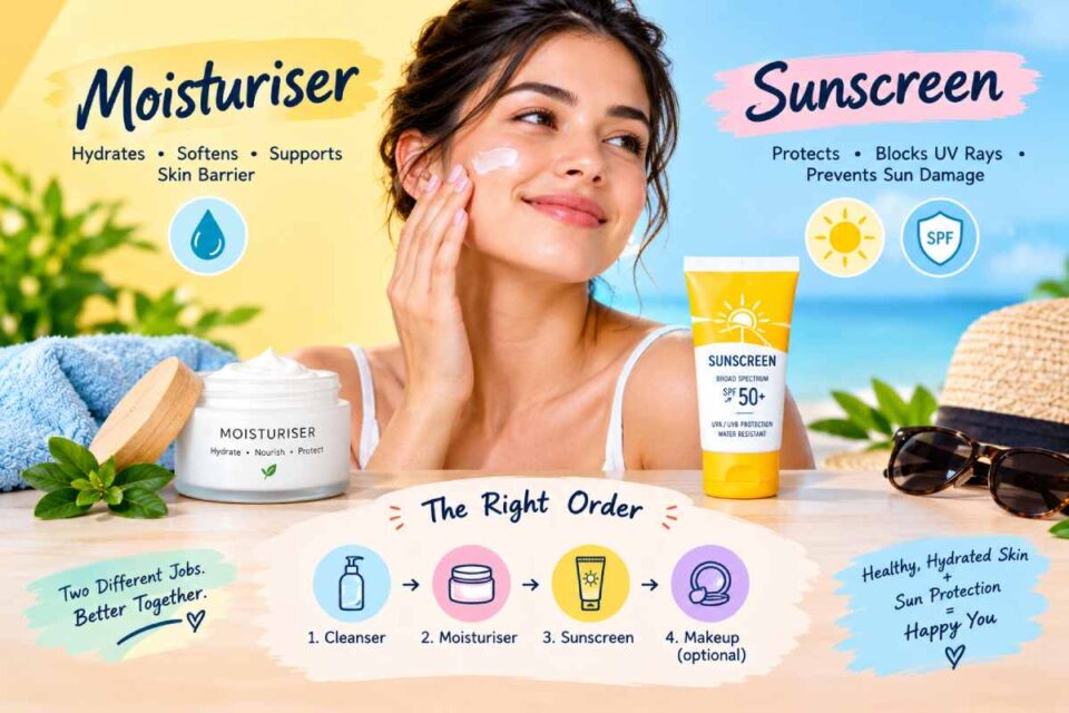 moisturiser vs sunscreen